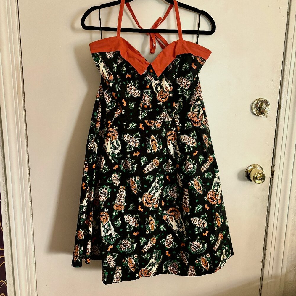 Sourpuss Hallow-Tiki Spooksville Dress - Picture 3 of 6